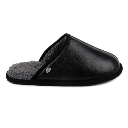 Mens Cooper Sheepskin Slipper Black Extra Image 1